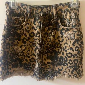 A leopard print maxi skirt from buddy love.